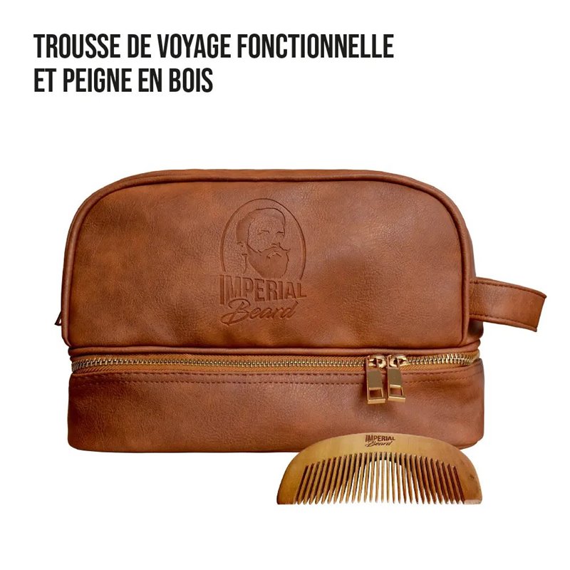 Trousse Huile Et Cire Pour La Barbe - 3 Huiles A Barbe, Cire Hydratante,  Peigne Et Trousse Imperial Beard - Coffret Soins de Rasage Homme sur  MenCorner